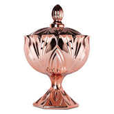 Bomboniere Potiche Cristal de Chumbo Rose Gold 14cm - Ela Decora